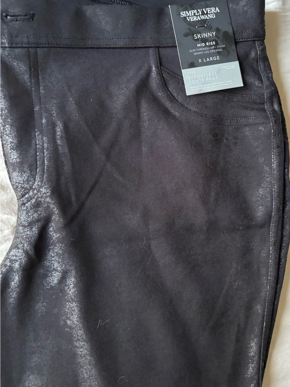 Simply Vera Vera Wang Black Skinny Ponte Trousers